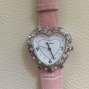 Brighton rose pink heart wrist watch