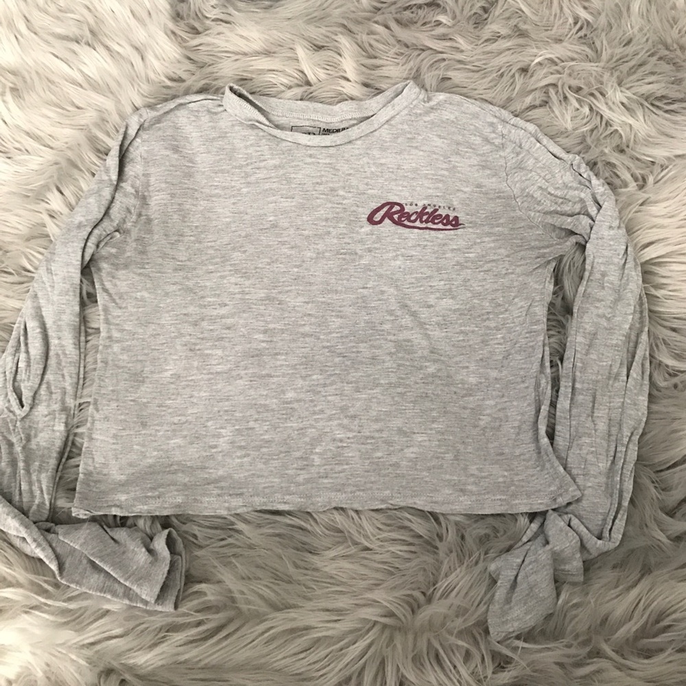 EVERYTHING MUST SELL  Long Sleeved Light Crop Top