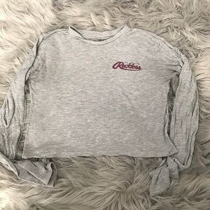 EVERYTHING MUST SELL  Long Sleeved Light Crop Top