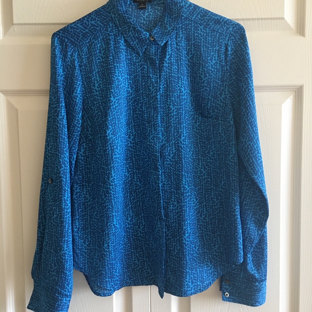 Button down silk blouse