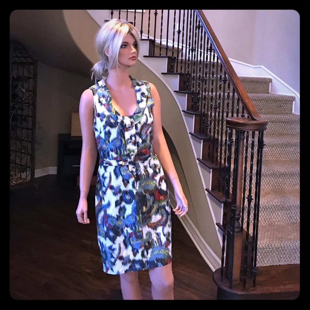 Vera Wang Lavender Label Tribal Print Dress 8