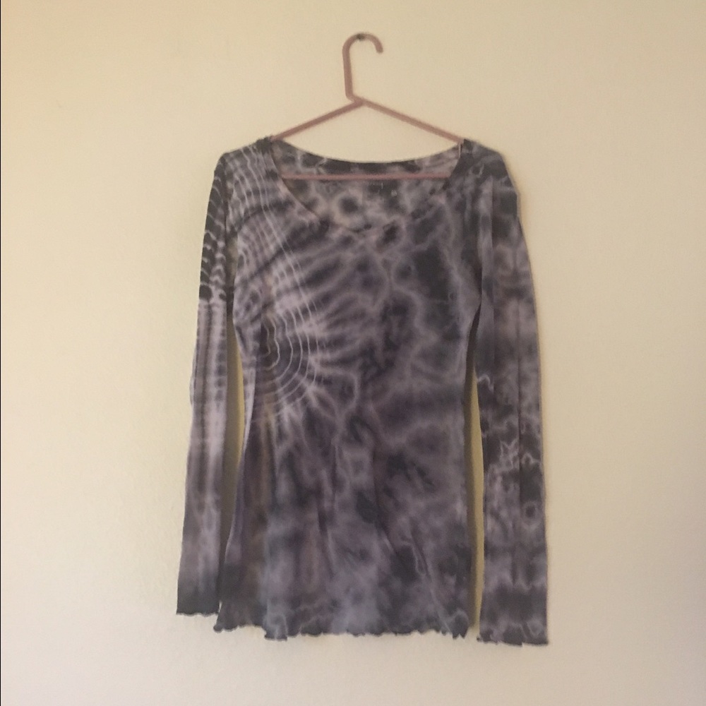 Gray white tie dye E light weight thermal large