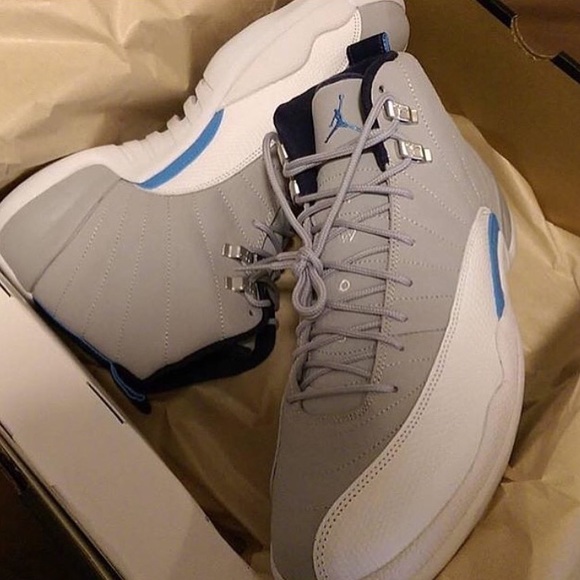 Air jordan 12 Xii unc wolf grey university blue&⚪️