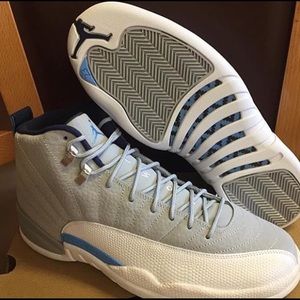 Air jordan 12 Xii unc wolf grey university blue&⚪️
