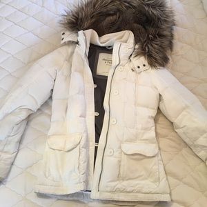 Abercrombie and Fitch white coat