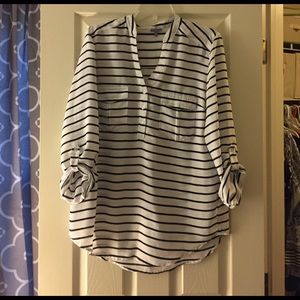 Nautical Striped Chiffon Shirt