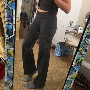 Lulu lemon, gray yoga flare pants