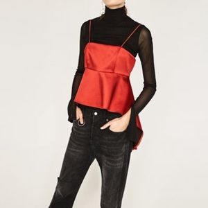 HI LOW SATIN TOP