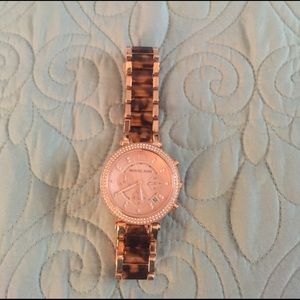 Michael Kors rose gold and tortoise