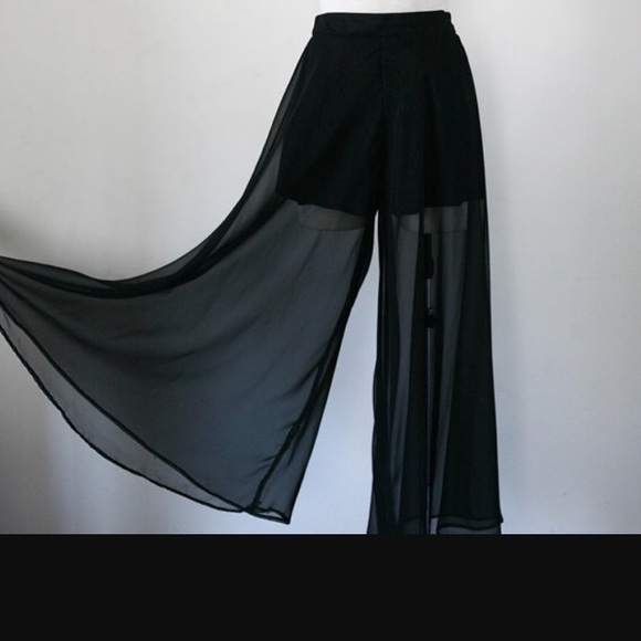 Women's pants see thru very trendy black - Picture 3 of 3