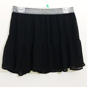 New H&M black chiffon circle skirt