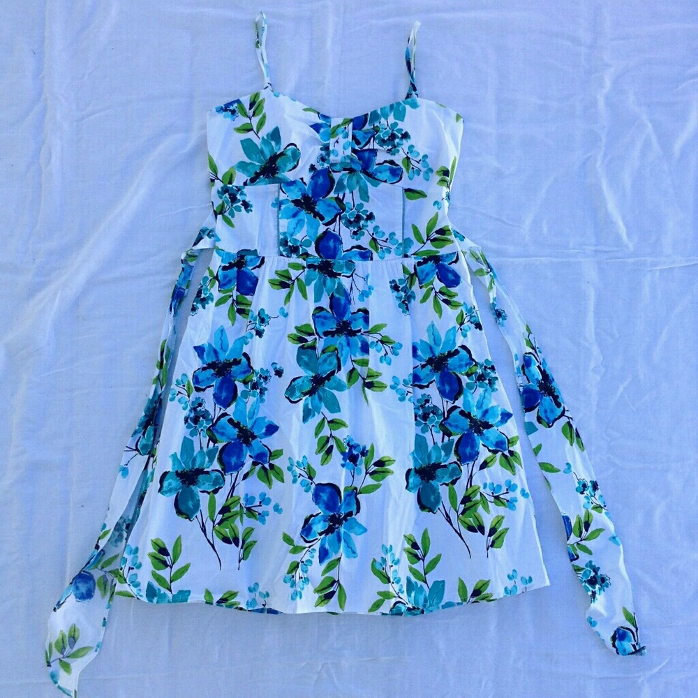 3/$20 | Blue and White Floral Dress