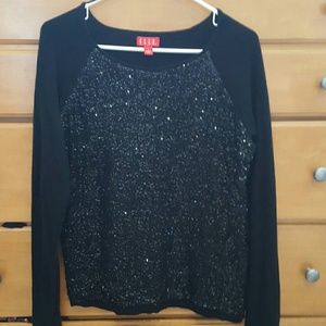 Black Sequin Sweater