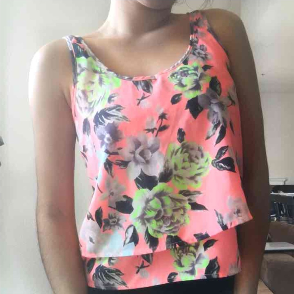 Charlotte Russe Floral Bright Blouse~size M