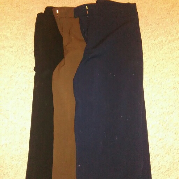 George Pants - 3 Pair Dressy capri's size 8 (black/brown/blue)