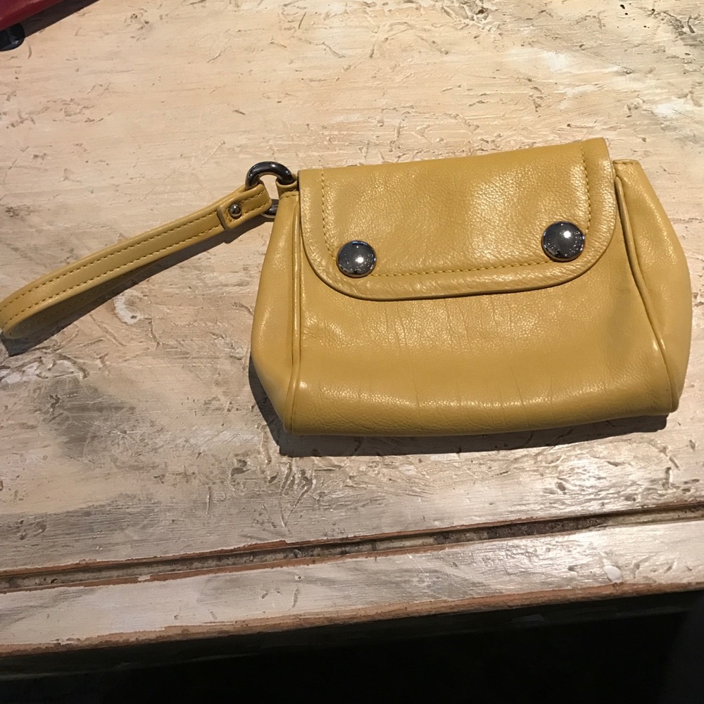 Marc Jacobs Yellow Leather Wristlet