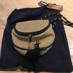 Bottega Veneta Gold Mini Cross Body Bag