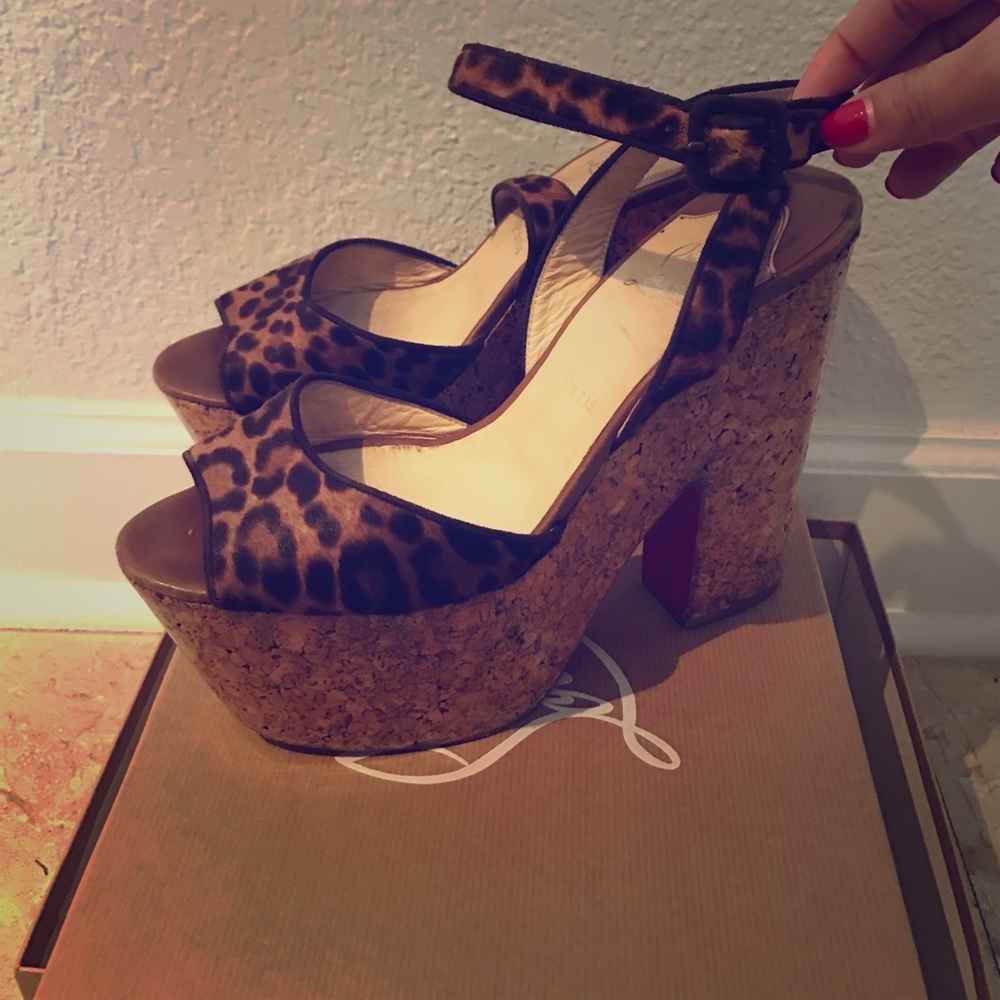 Christian Louboutin Leopard Wedges