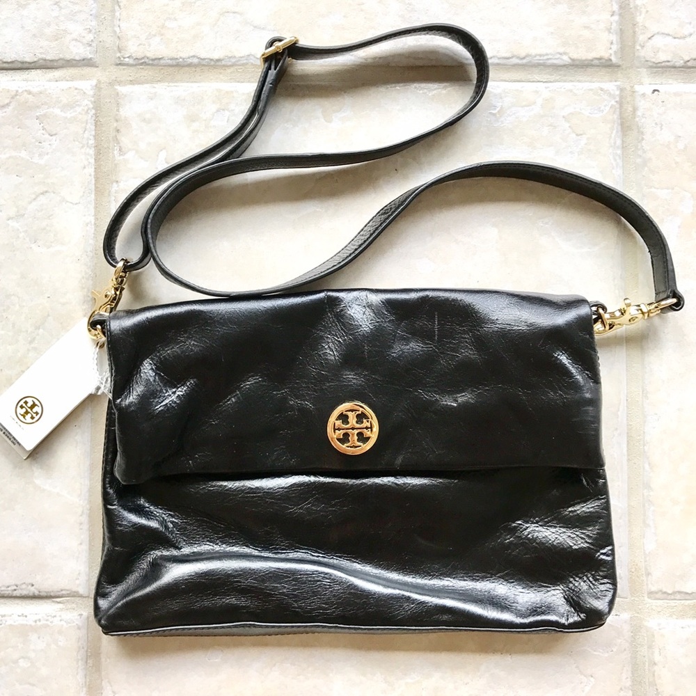 Tory Burch black Dena Messenger bag
