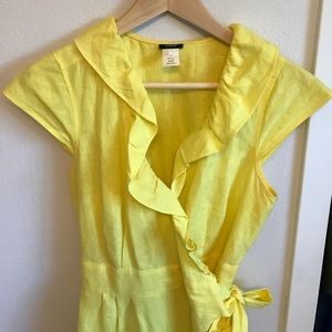 J. Crew linen wrap dress