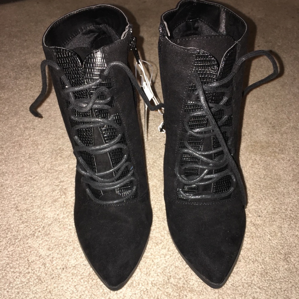 Lace up bootie/heals NEW WITH TAGS