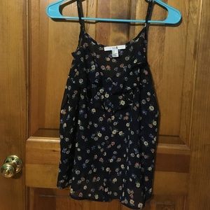 Forever 21 size large floral navy tank