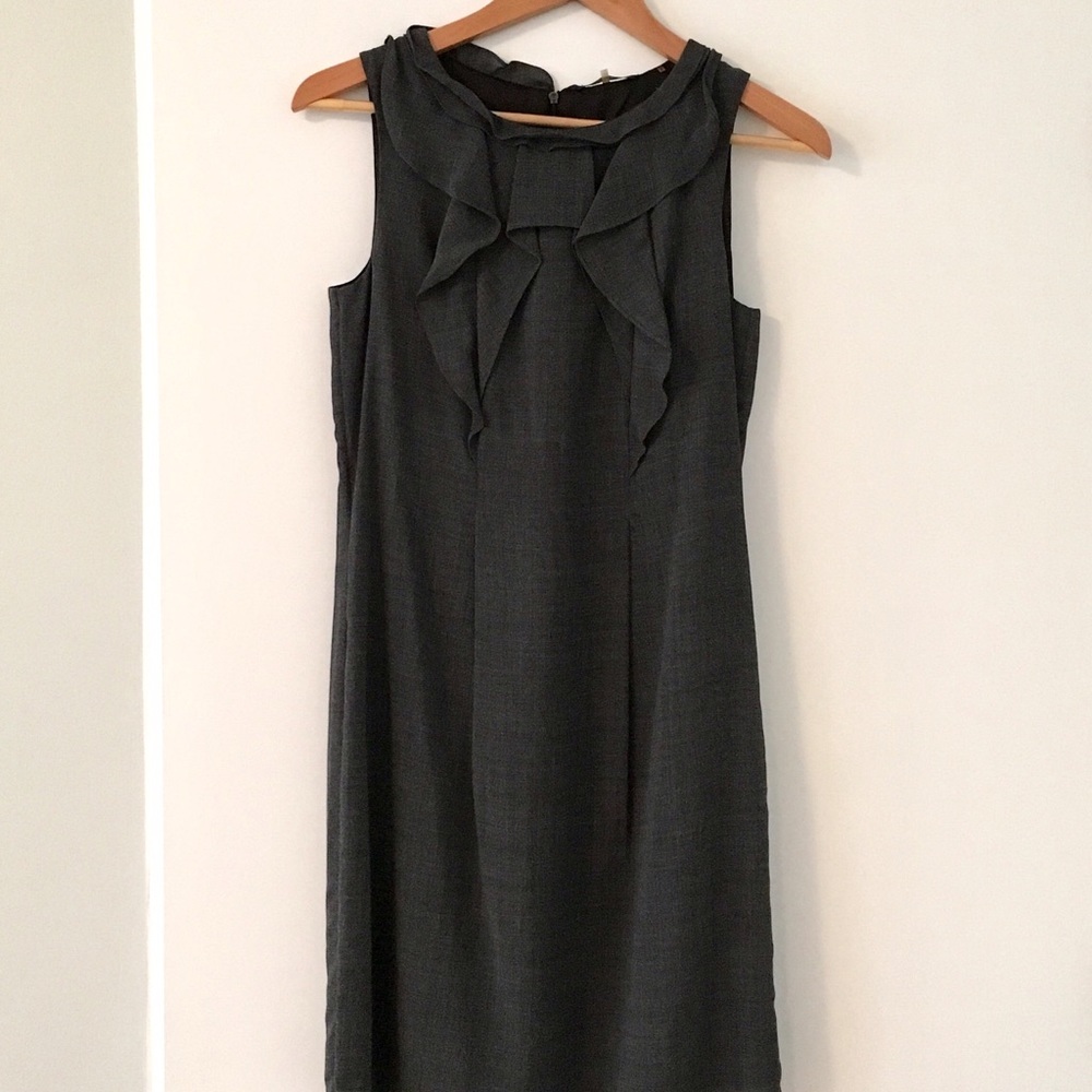 Elie Tahari Cally Ruffle Dress - Gray - Fits 4/6