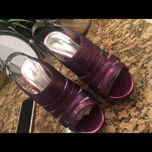 Purple sparkly heels