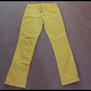 JCrew City Yellow Corduroys