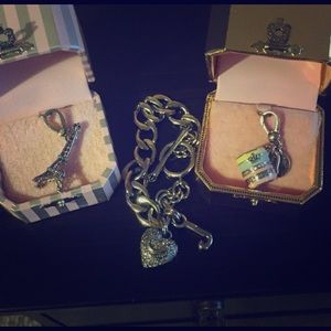 Juicy Couture charm bracelet with two charms!!