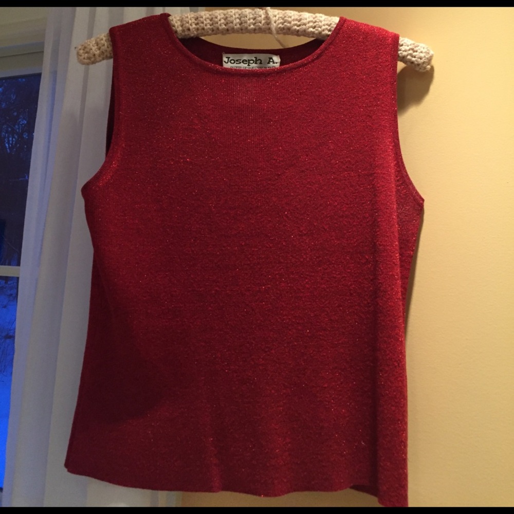 Joseph A red metalllic tank