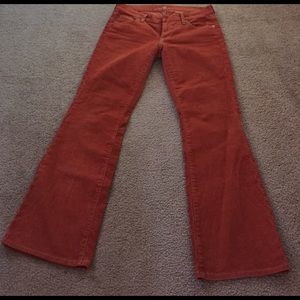 7 For All Mankind Orange Corduroys
