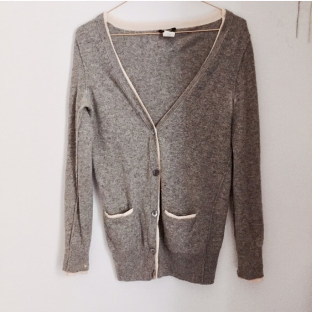 J. Crew Grey Cardigan Sweater - XS