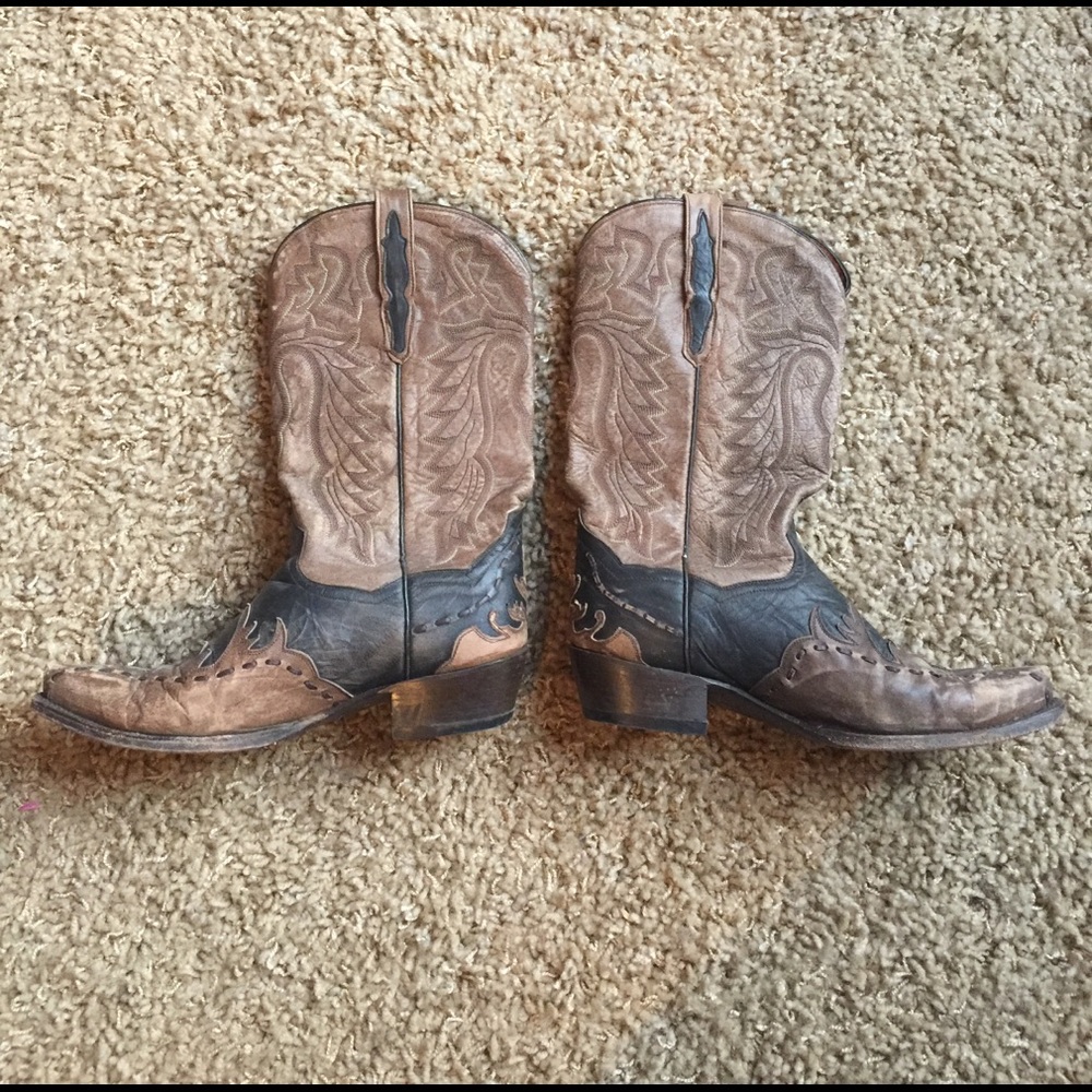 Dan Post Leather Cowboy Boots