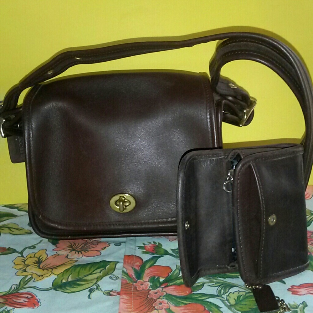 COACH VTG 'TRAIL BAG', & COACH SMALL WALLET