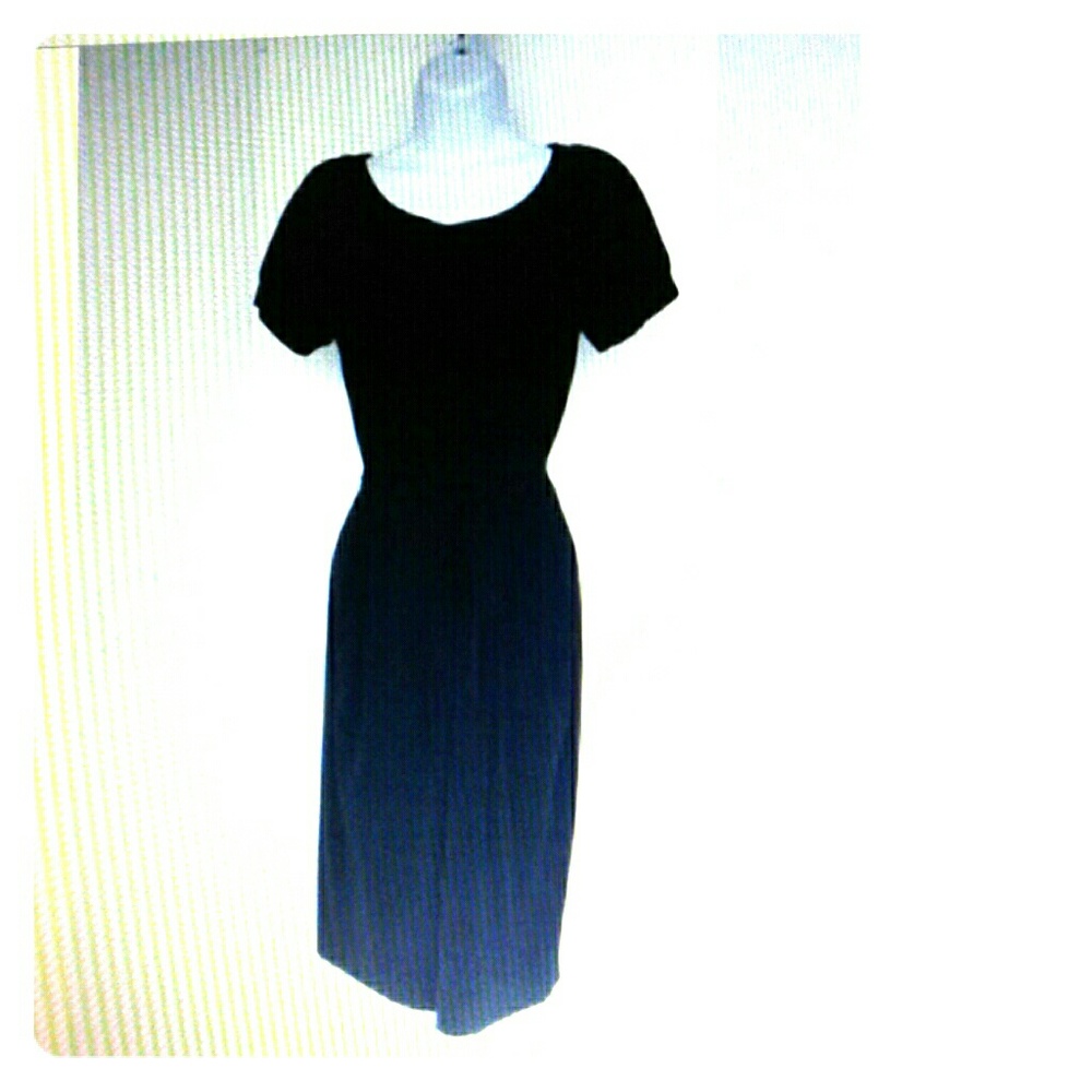 Calvin Klein Black Cap Sleeve Jersey Size Small