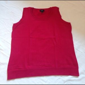 Talbots pima cotton red sweater tank