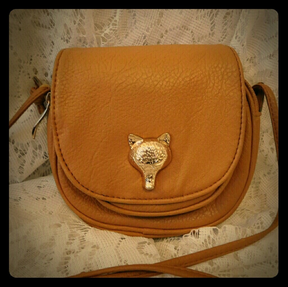 Small camel cross body purse