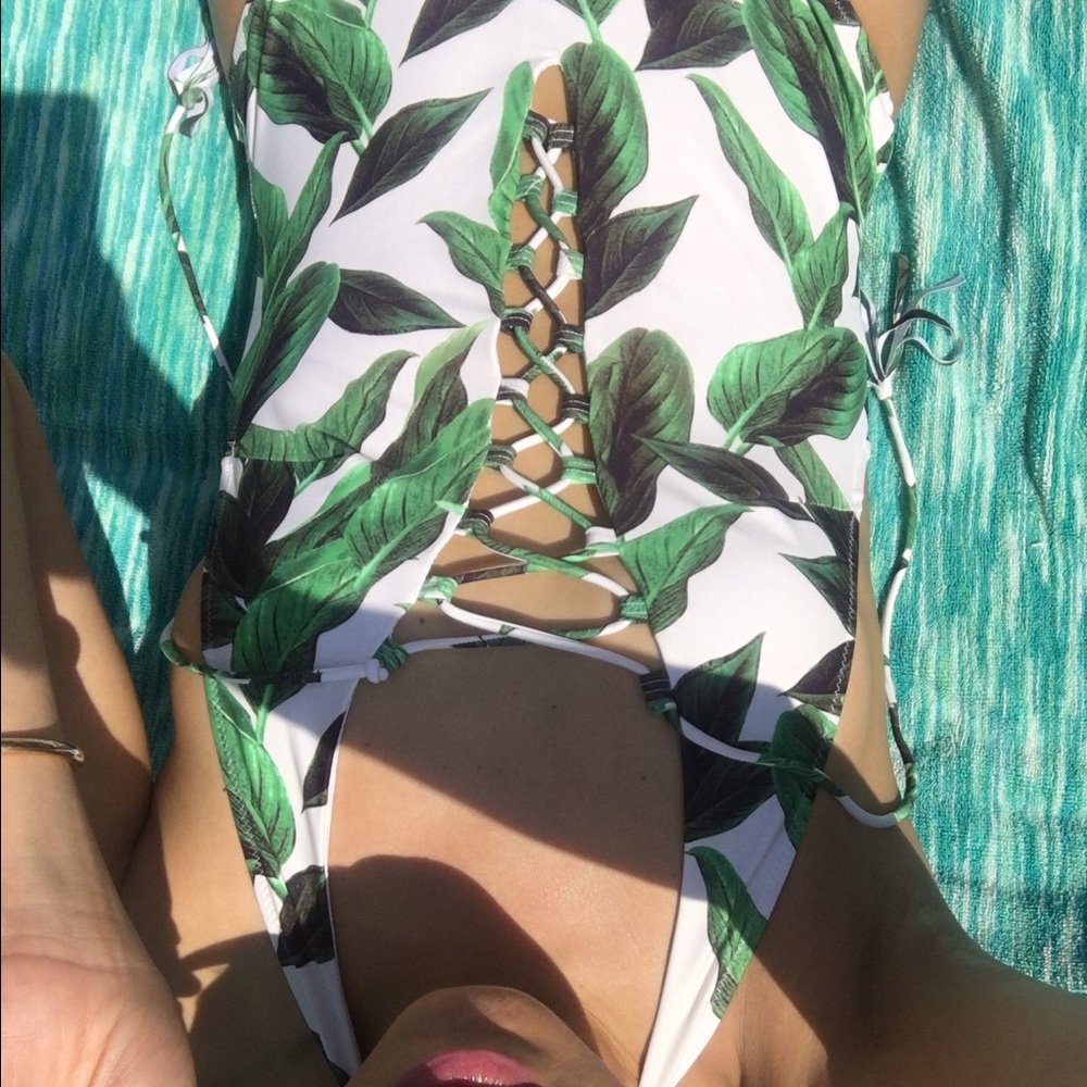 Mumu Lace Up Swimsuit