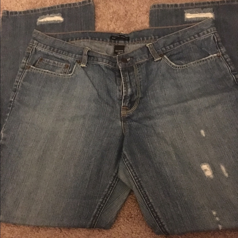 Distressed jeans!