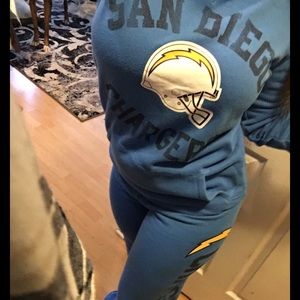 PINK San Diego charger sweat suit