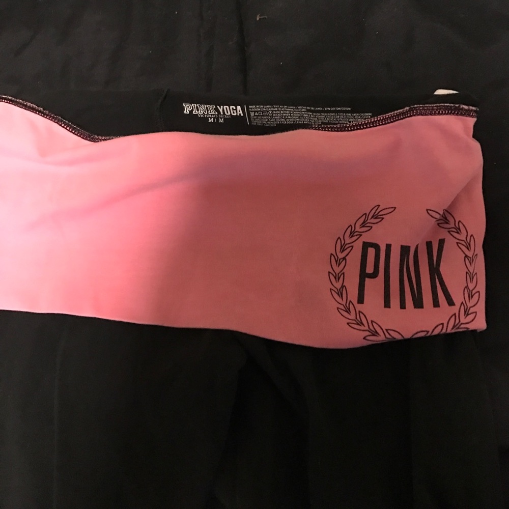 Black and pink Victoria secret yoga pants