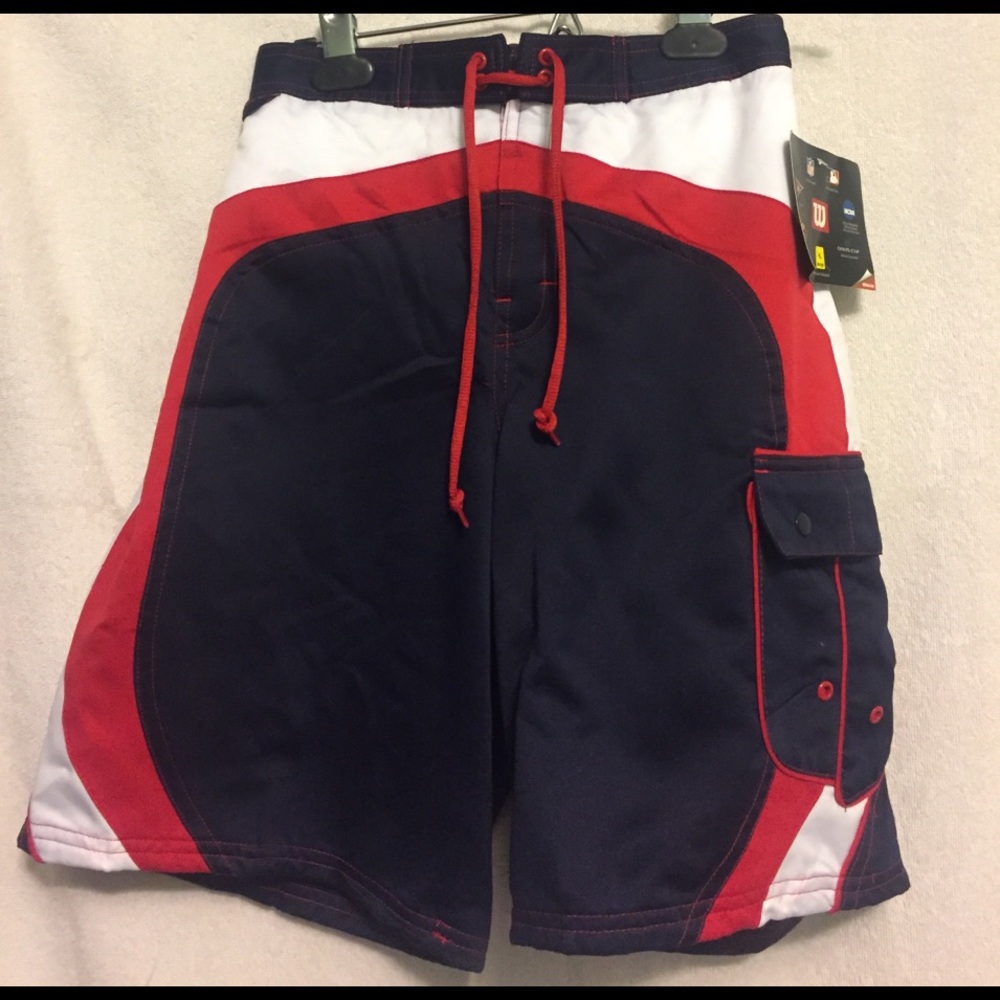 Wilson Navy / Red / White Board / Swim Trunks