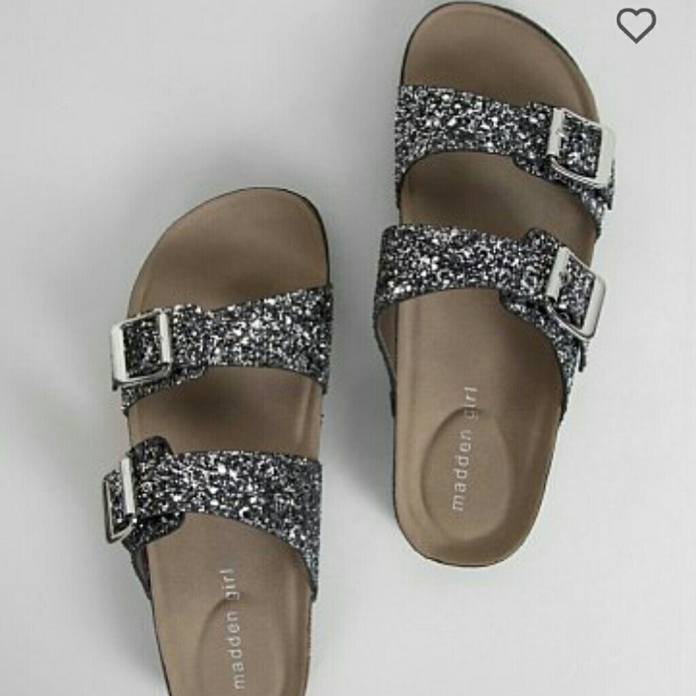 In search of Madden girl brando glitter sandals