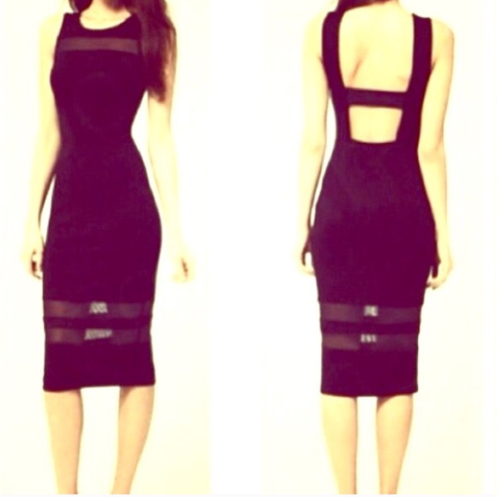 Black mesh dress