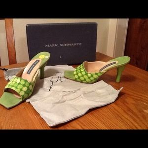 Mark Schwartz Green Polka Dot shoes