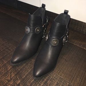 Missguided Western Ankle Boot Black Size: 7