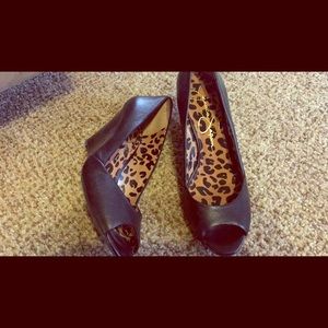 Jessica Simpson peep toe wedges