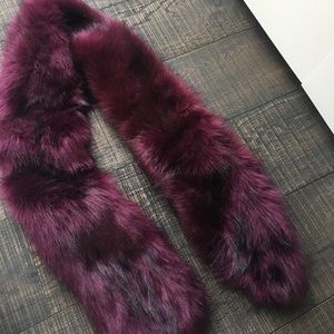 Faux fur stole forever 21 wine burgundy
