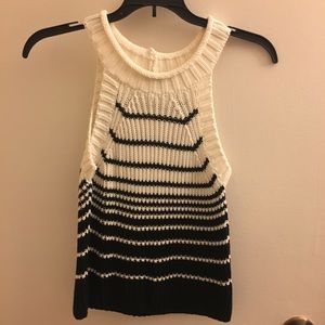 Striped halter tank top